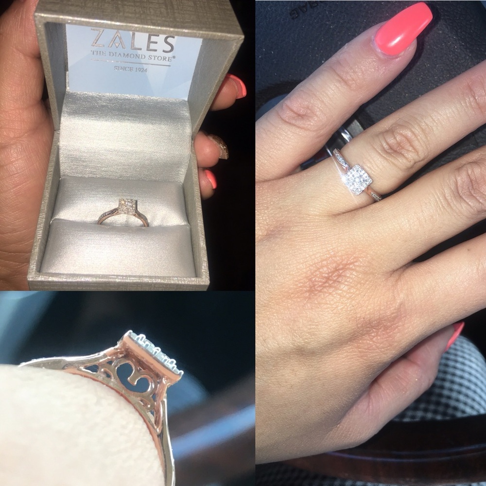 Zales Rose Gold Diamond Ring